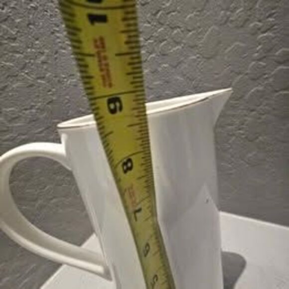 Christmas White Ceramic Pitcher for Water or Decor Lenox Kate Spade 8.5" x 4" - Picture 3 of 6